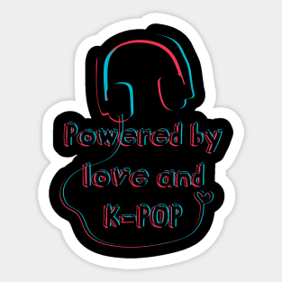 Powered by love and K-pop Sticker